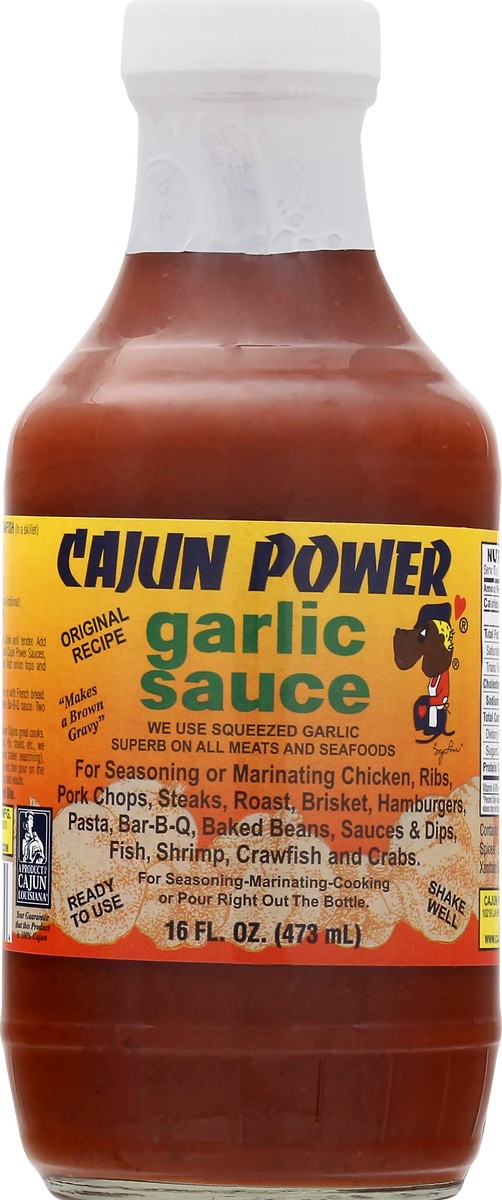 slide 1 of 12, Cajun Power Original Recipe Garlic Sauce 16 oz, 16 oz