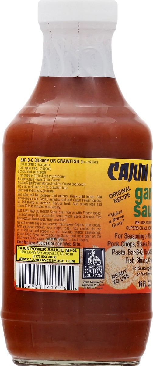 slide 11 of 12, Cajun Power Original Recipe Garlic Sauce 16 oz, 16 oz
