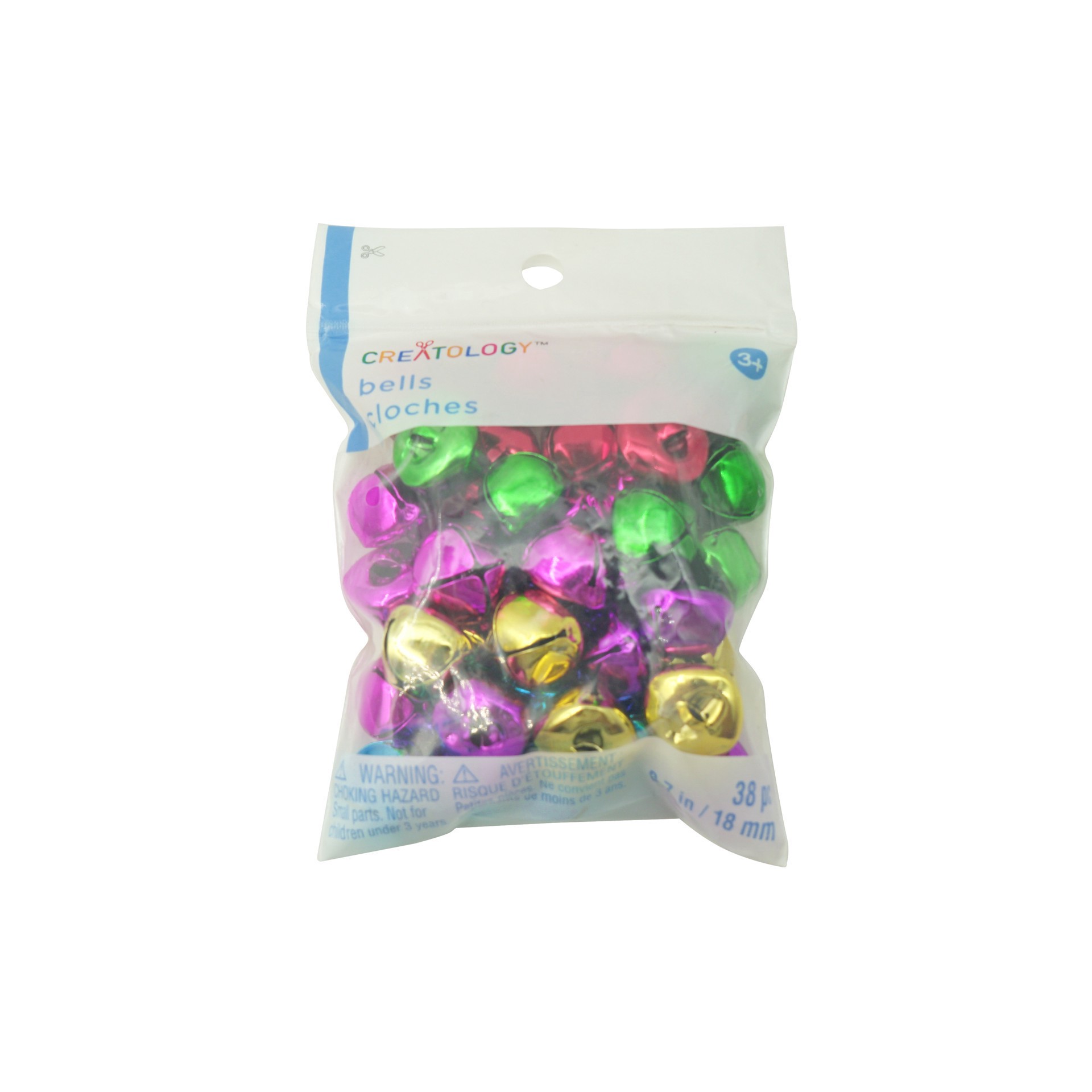 slide 3 of 3, 18mm Assorted Jingle Bells By Creatology, 38ct., 18mm