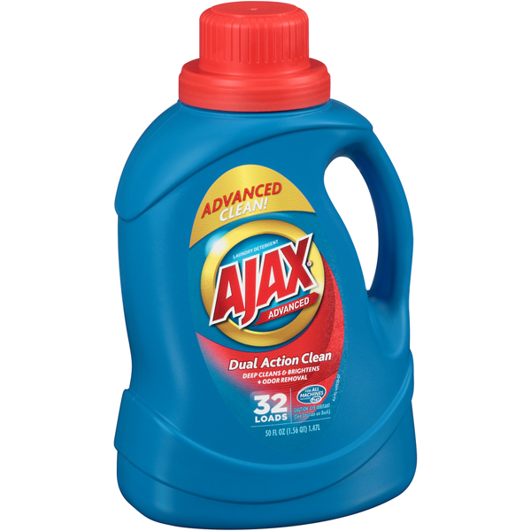 slide 1 of 1, Ajax Advanced Dual Action Detergent, 50 fl oz