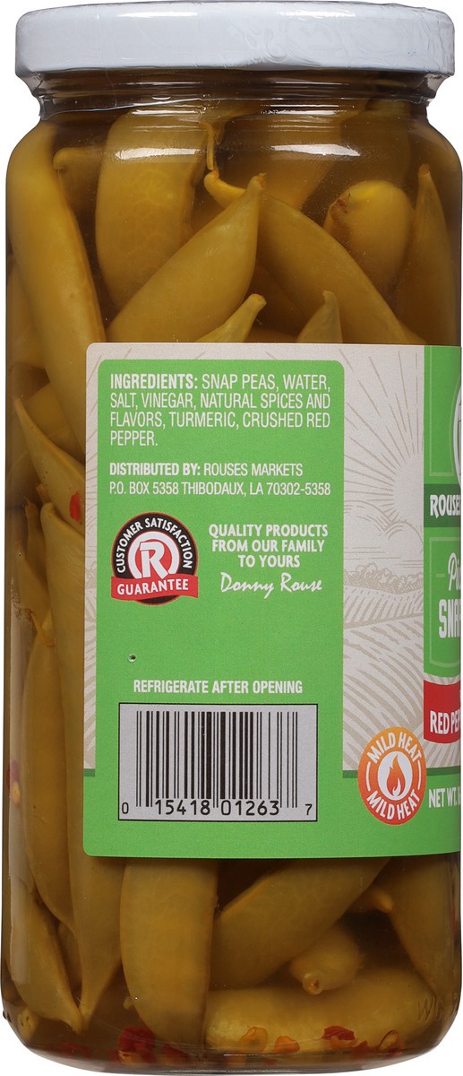 slide 9 of 12, Rouses Markets Pickled Snap Peas with Red Pepper Flakes 16 oz, 16 oz