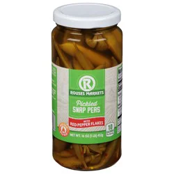 Rouses Markets Pickled Snap Peas with Red Pepper Flakes 16 oz