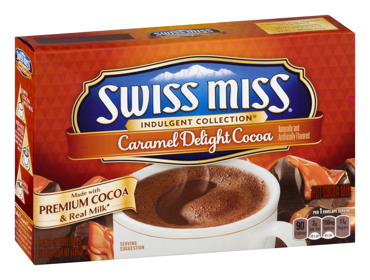 slide 2 of 9, Swiss Miss Indulgent Collection Caramel Delight Hot Cocoa Mix- 5.84 oz, 5.84 oz