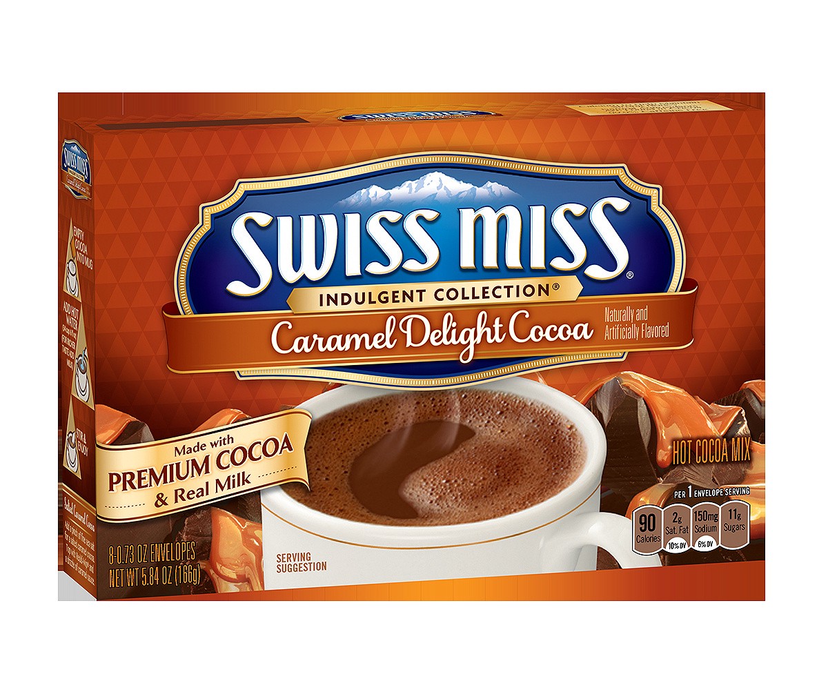 slide 1 of 9, Swiss Miss Indulgent Collection Caramel Delight Hot Cocoa Mix- 5.84 oz, 5.84 oz