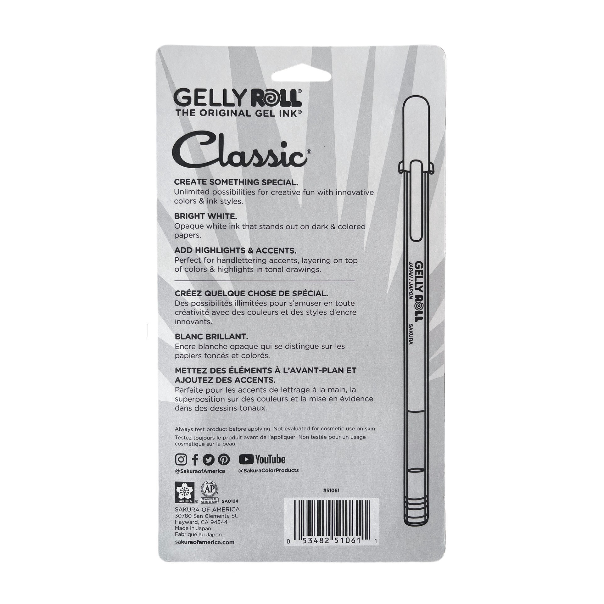 slide 2 of 2, Sakura Gelly Roll Classic Medium & Bold Bright White 6 Piece Gel Pen Set, 6 ct