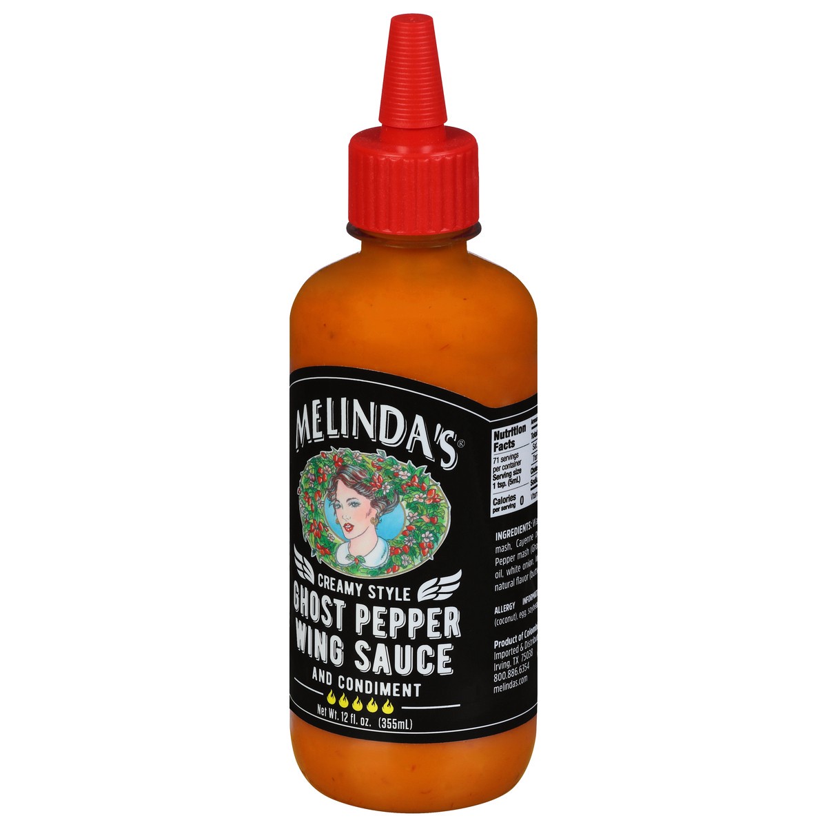 slide 9 of 9, Melinda's Creamy Style Ghost Pepper Wing Sauce and Condiment 12 fl oz, 12 fl oz