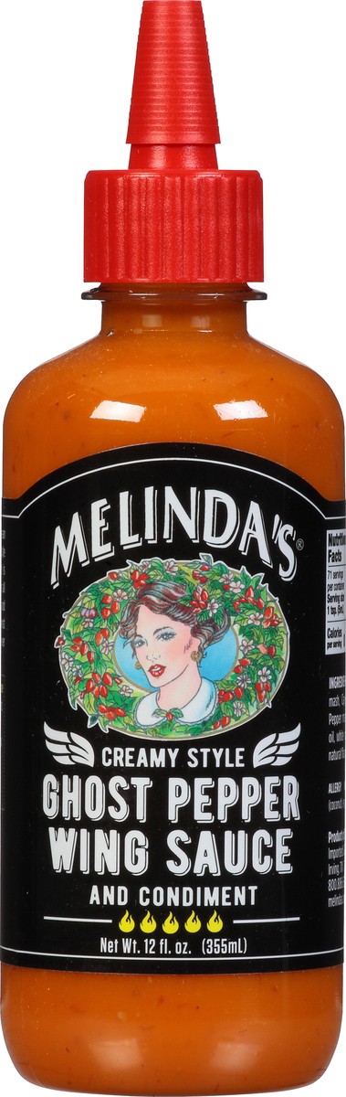 slide 1 of 9, Melinda's Creamy Style Ghost Pepper Wing Sauce and Condiment 12 fl oz, 12 fl oz