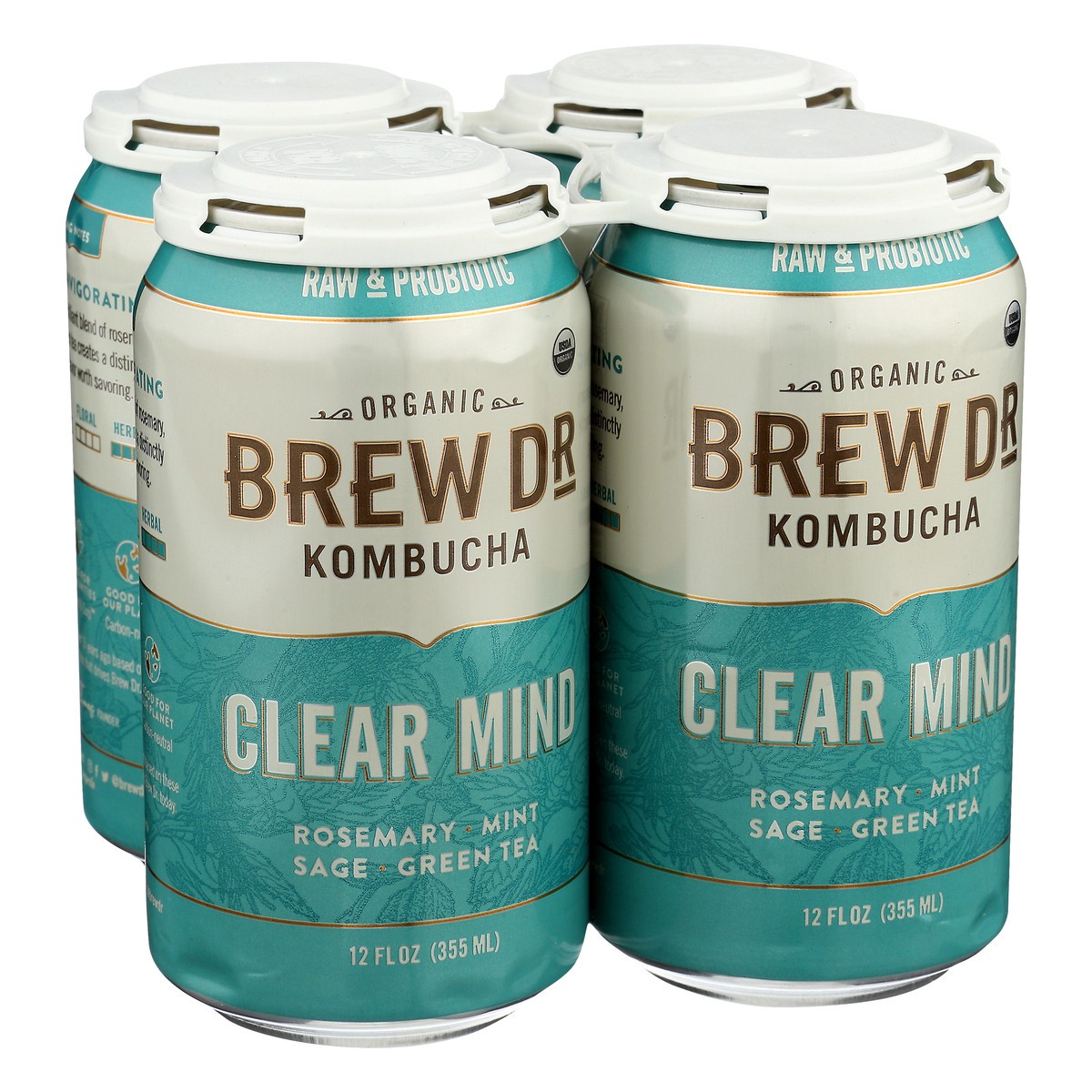 slide 7 of 12, Brew Dr. Brew Dr Kombucha Clear Mind 12oz, 4 ct; 12 fl oz