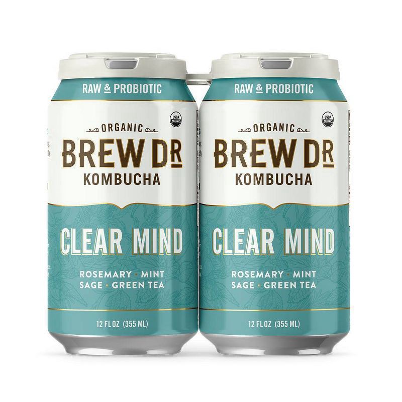 slide 1 of 12, Brew Dr. Brew Dr Kombucha Clear Mind 12oz, 4 ct; 12 fl oz