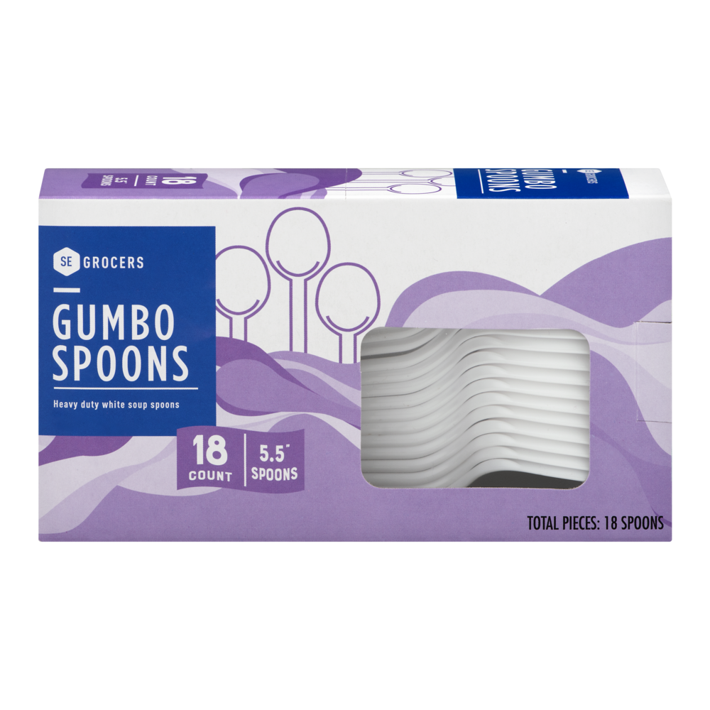 slide 1 of 1, SE Grocers Gumbo Spoons, 18 ct