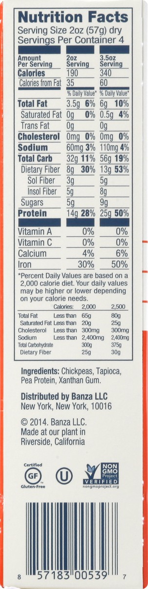 slide 4 of 9, Banza Chickpea Wheels Pasta, 8 oz