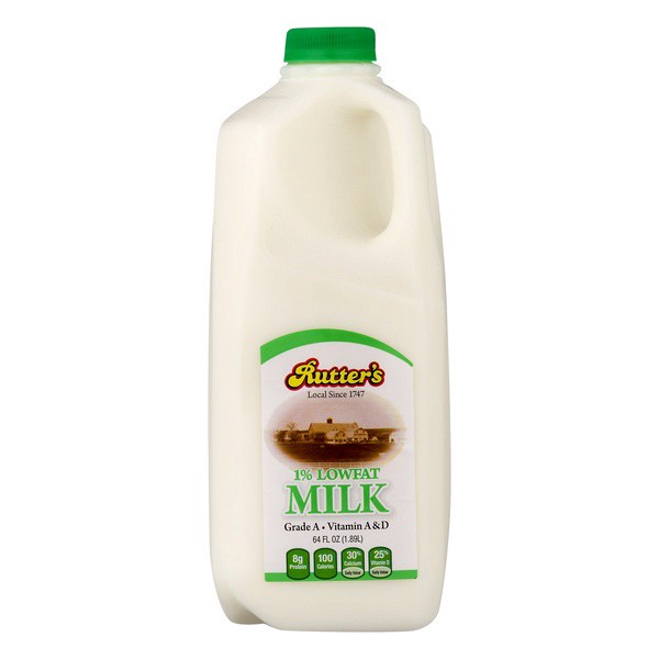 slide 1 of 1, Rutter's 1% Milk, 64 fl oz