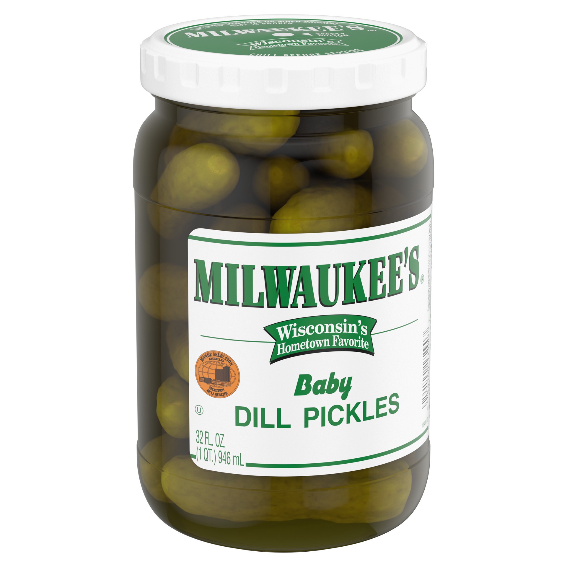 slide 4 of 5, Milwaukee's Baby Dill Pickles, 32 oz., 32 fl oz