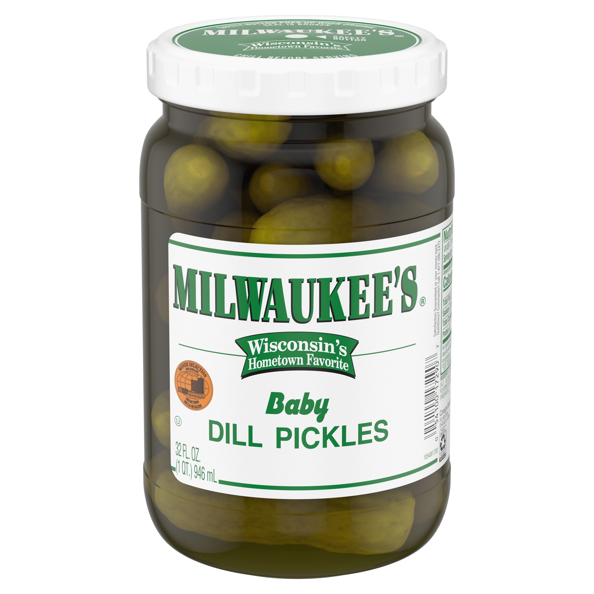 slide 1 of 5, Milwaukee's Baby Dill Pickles, 32 oz., 32 fl oz