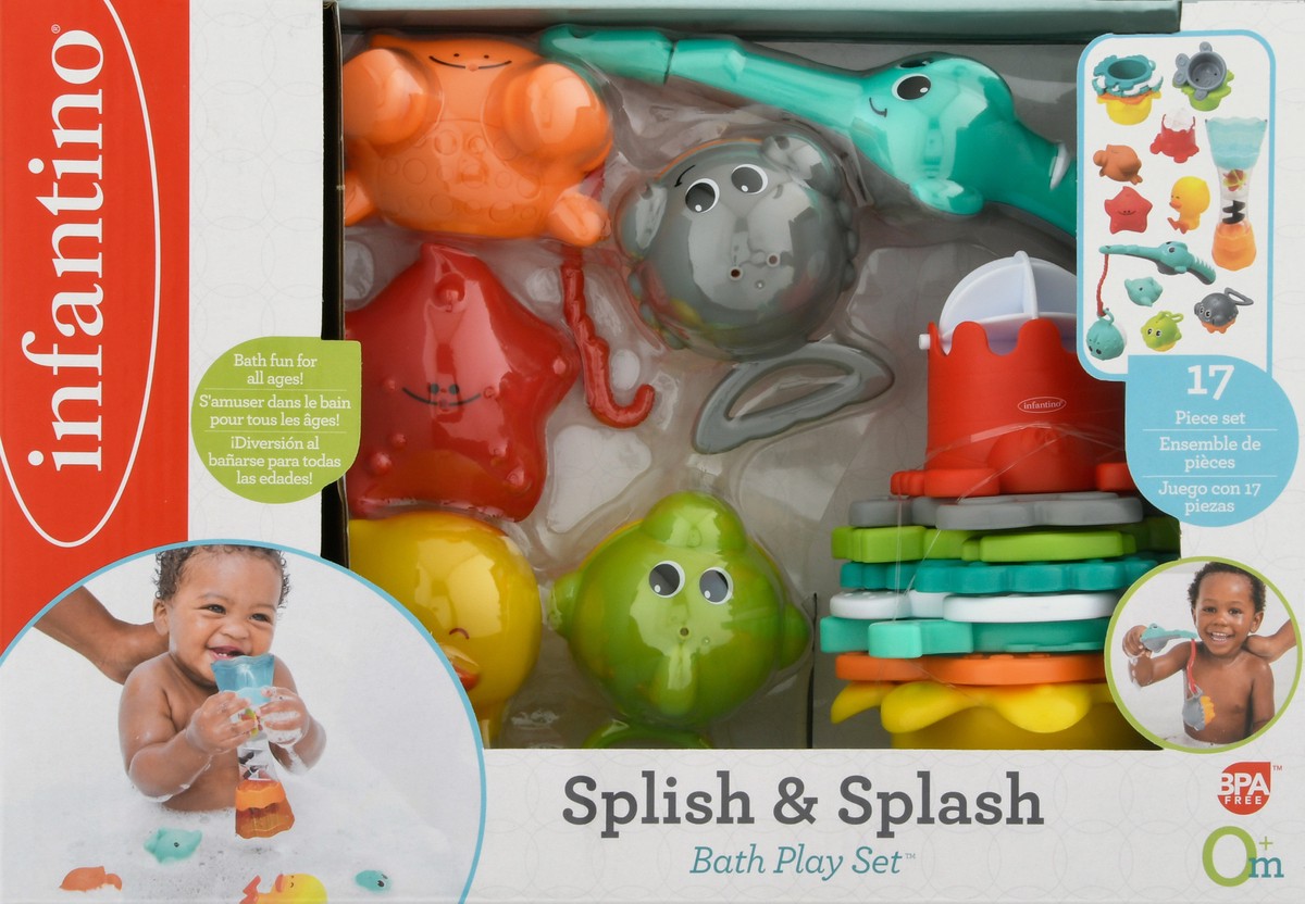 slide 1 of 8, Infantino 0+ Months Splish & Splash Bath Play Set 1 ea, 1 ct