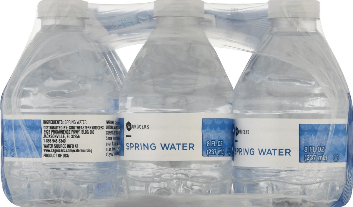 slide 8 of 12, SE Grocers Water Spring - 12 ct; 8 oz, 12 ct; 8 oz