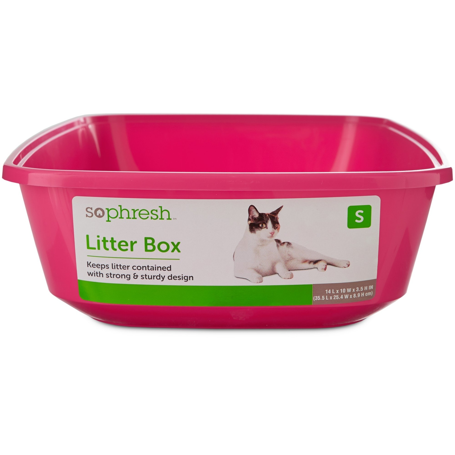 slide 1 of 1, So Phresh Open Kitten Litter Box in Pink, 1 ct