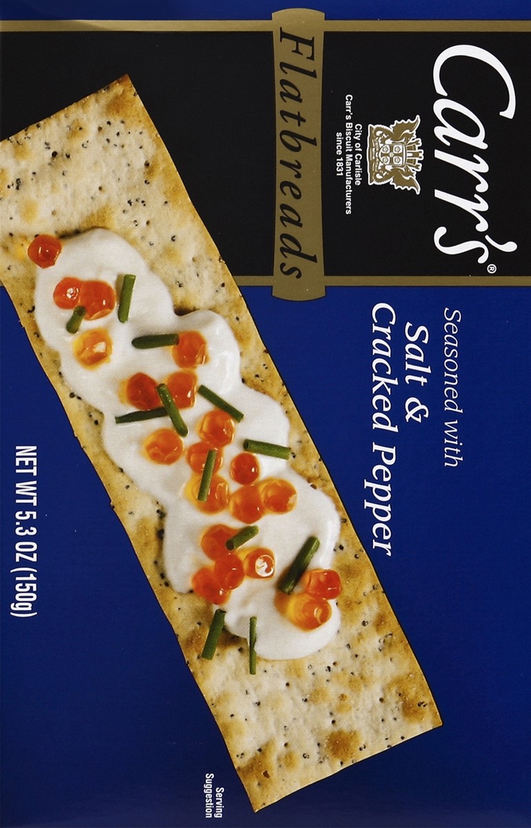 slide 5 of 5, Carr's Salt & Cracked Pepper Flatbreads, 5.3 oz