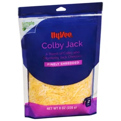Hy-vee Colby Jack A Blend Of Colby And Monterey Jack Finely Shredded Cheeses