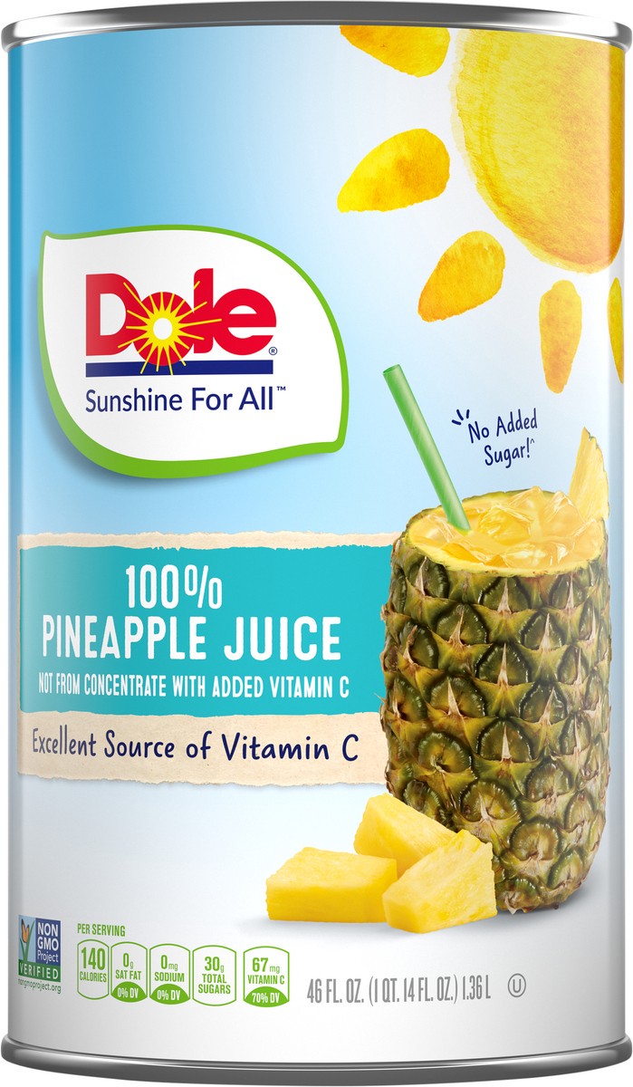 slide 6 of 9, Dole 100% Juice, 46 fl oz