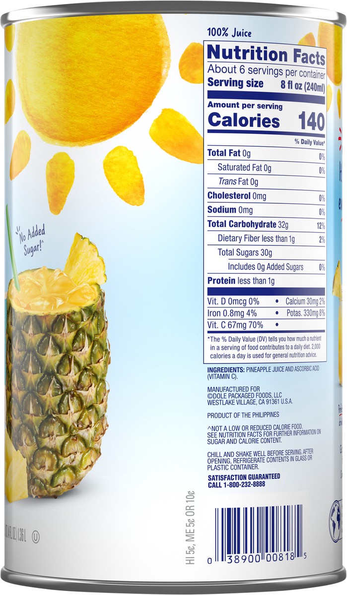 slide 8 of 9, Dole 100% Juice, 46 fl oz