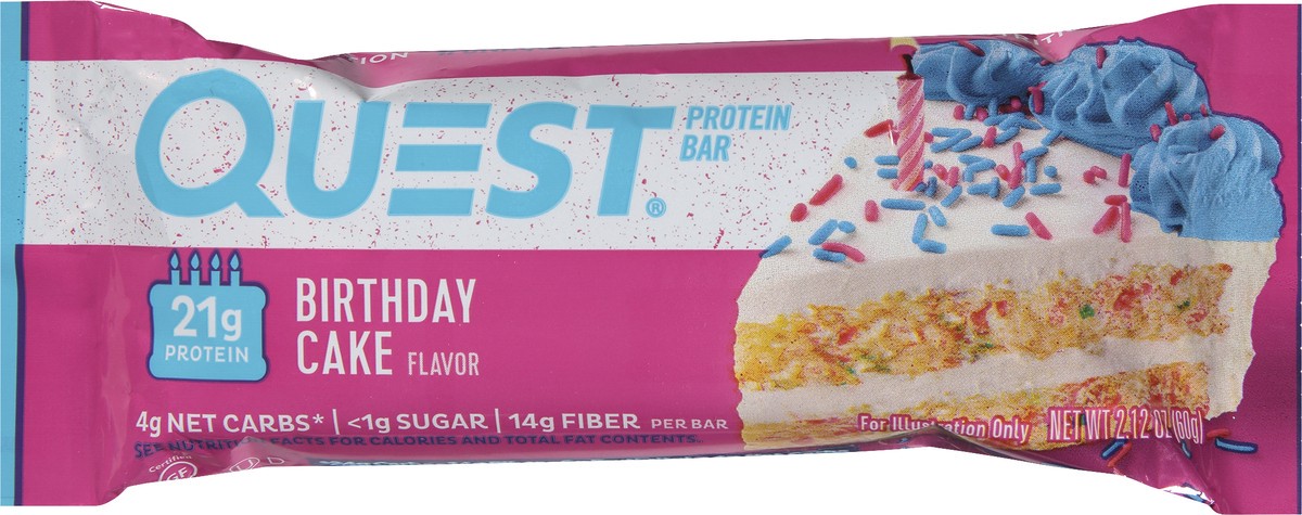 slide 13 of 14, Quest Birthday Cake Protein Bar, 2.12 oz