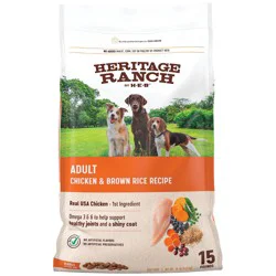 H-E-B Heritage Ranch Dry Dog Food, Chicken & Brown Rice