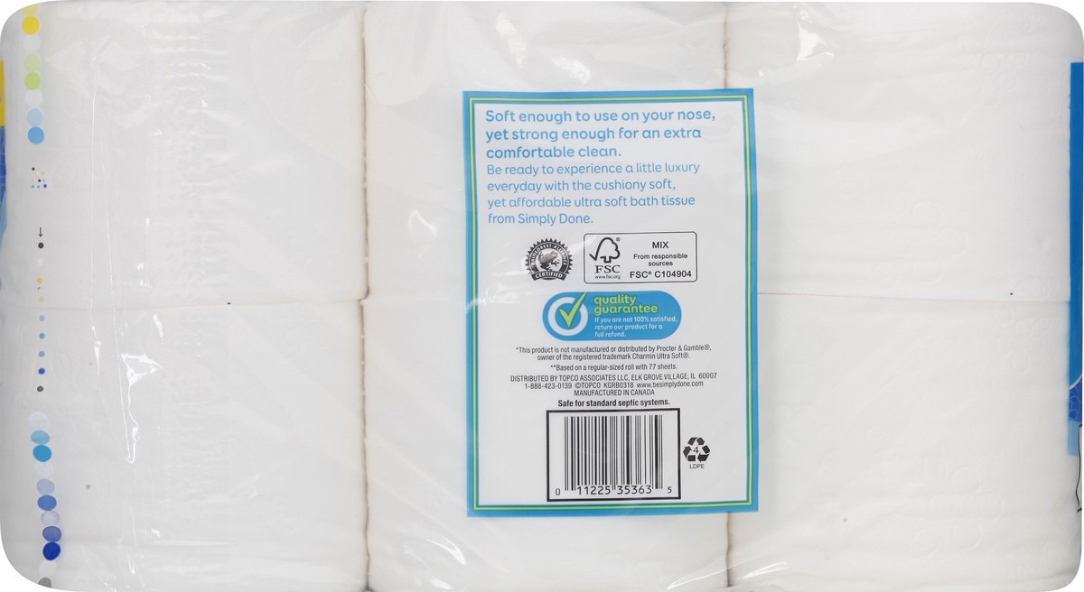 slide 6 of 8, Simply Done Ultra Soft Bath Tissue Mega Rolls, 12 ct