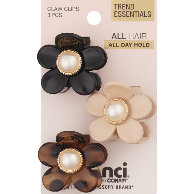 slide 1 of 1, scünci Claw Clips 3 ea, 3 ct