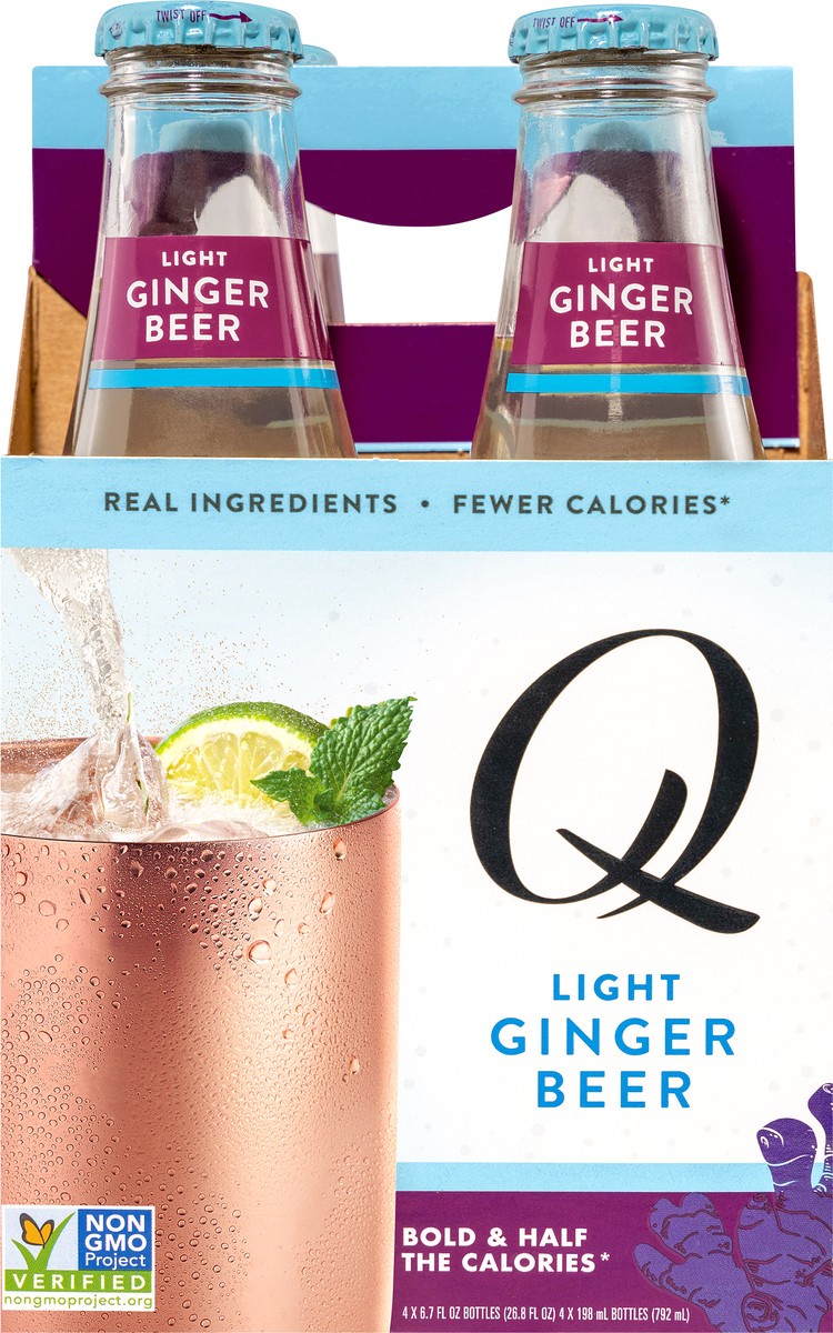 slide 1 of 7, Q Drinks 4 Pack Light Ginger Beer 4 ea - 4 ct, 4 ct