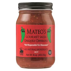 Mateo's Hot Gourmet Salsa 16 oz