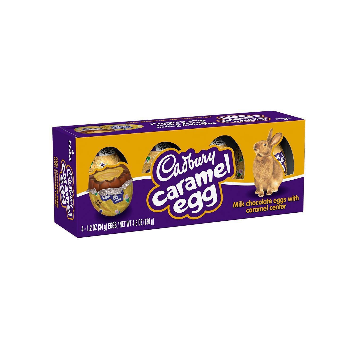 slide 1 of 2, Cadbury Easter Caramel Eggs, 4 ct; 1.2 oz