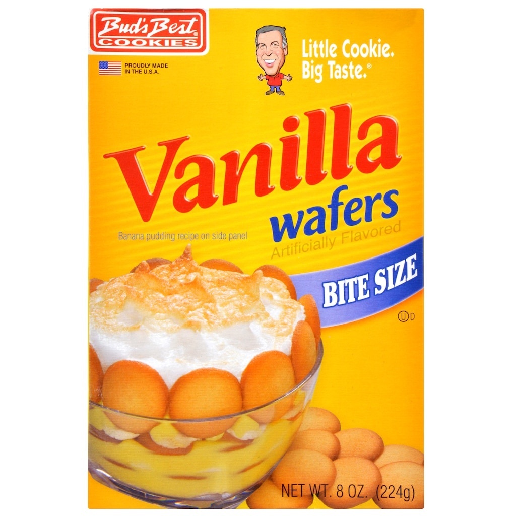 slide 1 of 1, Bud's Best Bite Size Vanilla Wafer Cookies, 8 oz