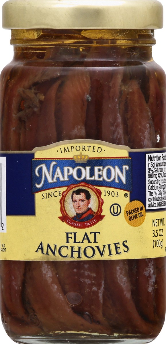 slide 1 of 13, Napoleon Flat Anchovies, 3.5 oz