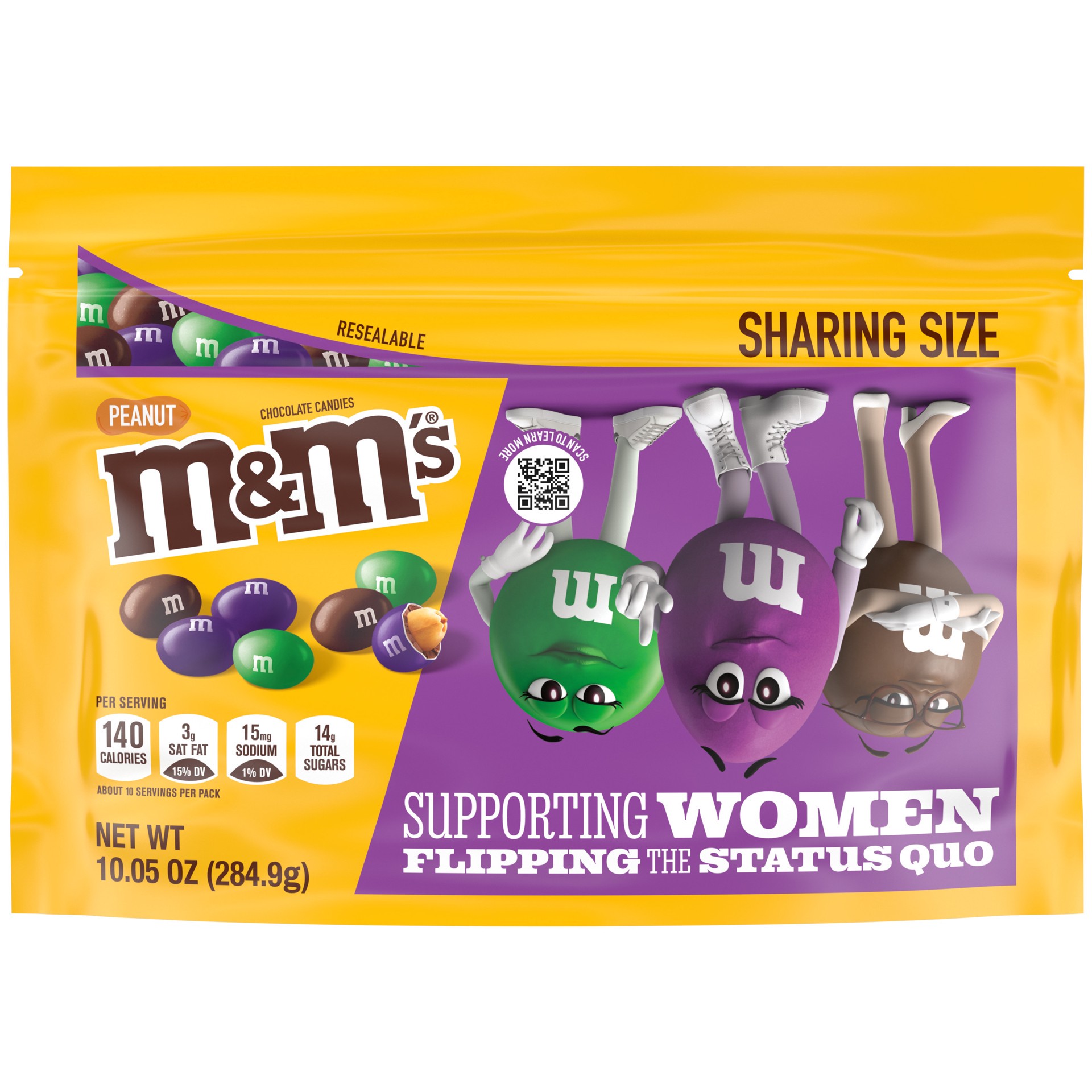 slide 1 of 9, M&M's Limited Edition Peanut Chocolate Candy featuring Purple Candy, Sharing Size, 10.05 oz Bag, 10.05 oz