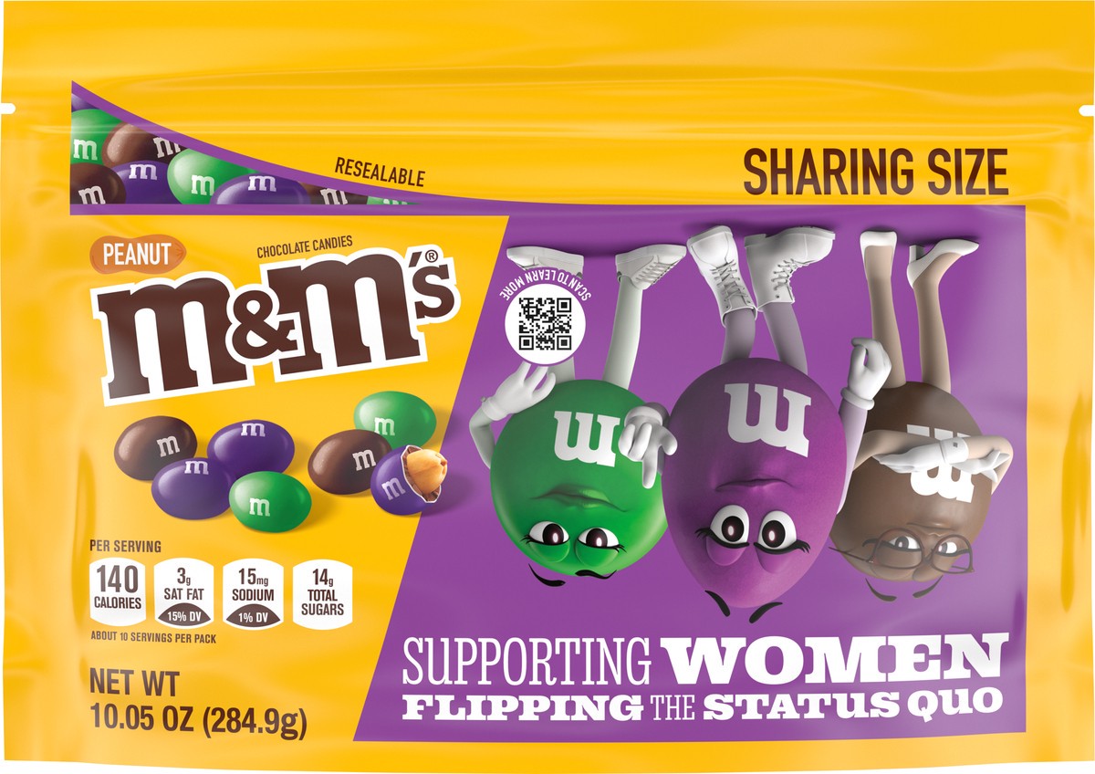 slide 7 of 9, M&M's Limited Edition Peanut Chocolate Candy featuring Purple Candy, Sharing Size, 10.05 oz Bag, 10.05 oz