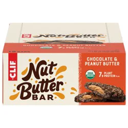 CLIF Nut Butter Bar - Chocolate Peanut Butter - Energy Snack Bars - Non-GMO - USDA Organic - Plant Based - Low Glycemic - 1.76 oz. (12 Pack)