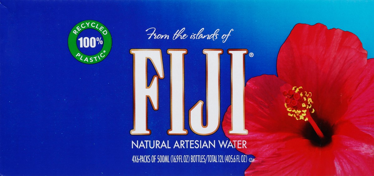 slide 6 of 9, Fiji Natural Artesian Water, 24 ct; 500 ml