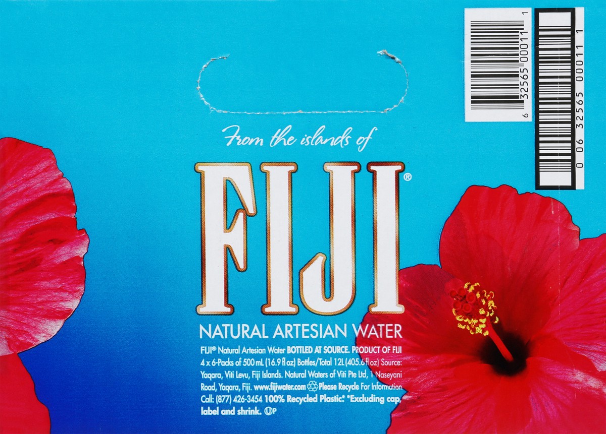 slide 5 of 9, Fiji Natural Artesian Water, 24 ct; 500 ml