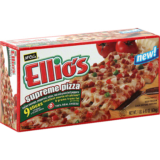 slide 2 of 2, Mccain Ellios Frozen Supreme Pizza, 19.64 oz