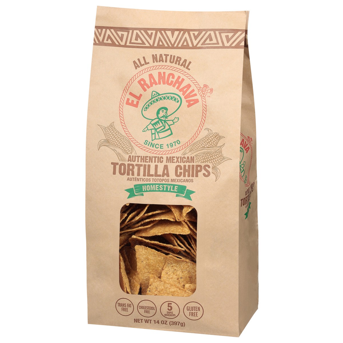 slide 4 of 4, El Rnchv Homestyle Tortilla Chips, 14 oz
