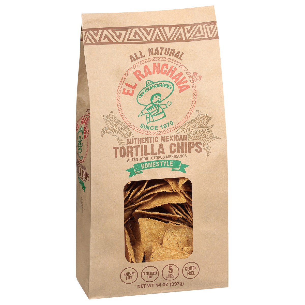 slide 3 of 4, El Rnchv Homestyle Tortilla Chips, 14 oz