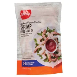 Raley's Cooked Farm Raised Jumbo Shrimp 16/20 Tail On 32 oz