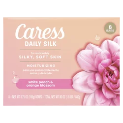 Caress Beauty Bar Soap Daily Silk, 3.75 oz, 8 Bars