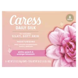 Caress Beauty Bar Soap Daily Silk, 3.75 oz, 8 Bars