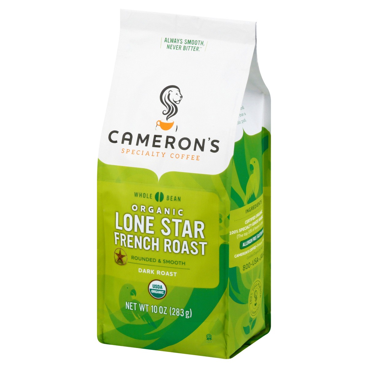 slide 3 of 12, Cameron's Organic Whole Bean Dark Roast Lone Star French Roast Coffee 10 oz, 10 oz