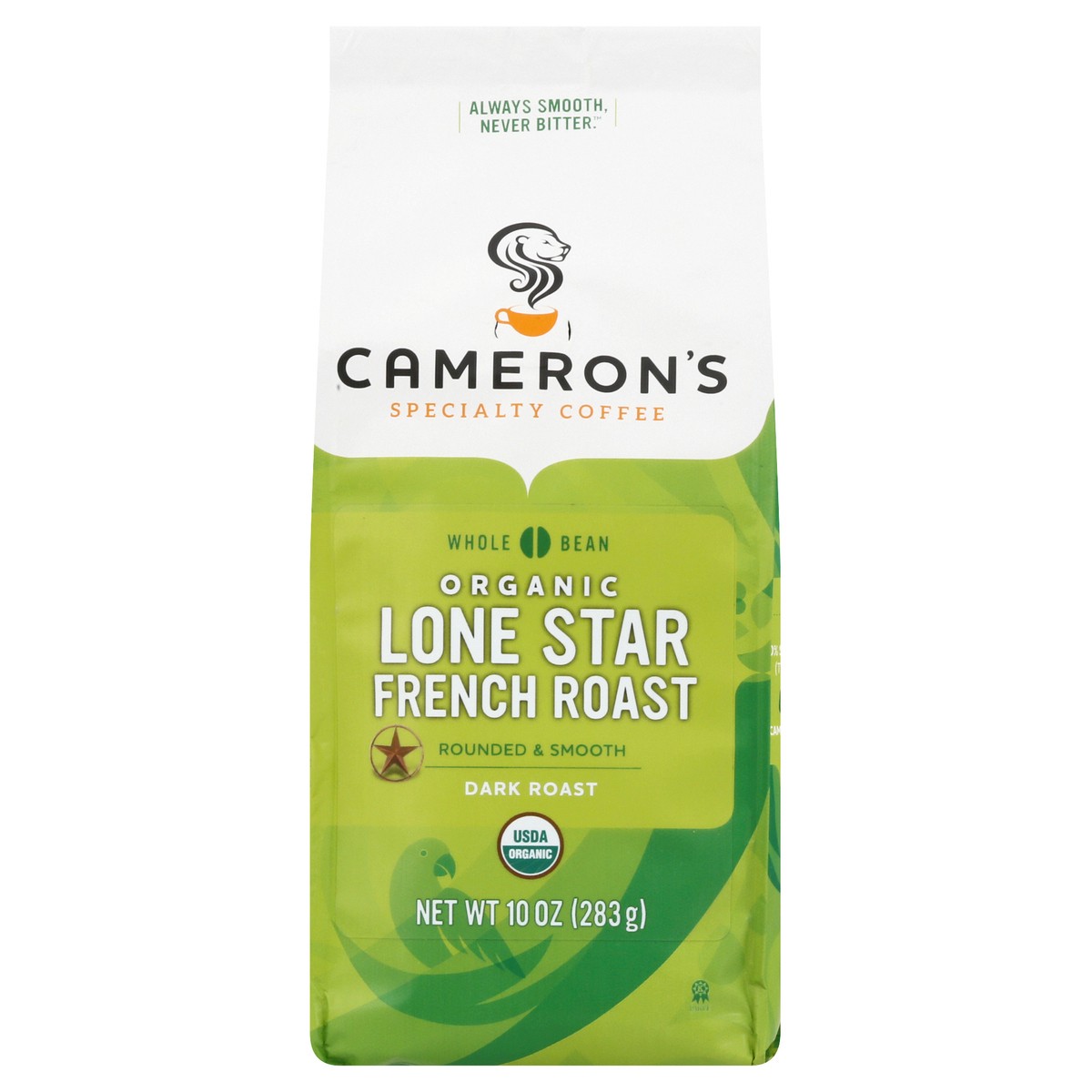 slide 12 of 12, Cameron's Organic Whole Bean Dark Roast Lone Star French Roast Coffee 10 oz, 10 oz