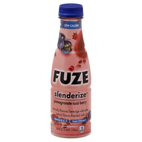 slide 1 of 1, Fuze Slenderize Pomegranate Acai Berry Flavored Beverage, 16.9 fl oz