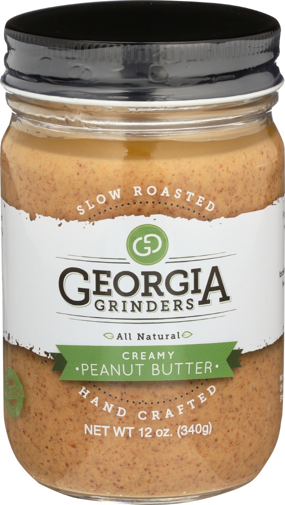 slide 1 of 1, Georgia Grinders Creamy Peanut Butter, 12 oz