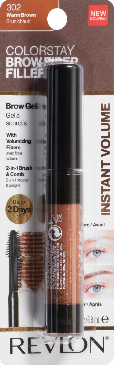 slide 4 of 9, Revlon ColorStay Warm Brown 302 Brow Fiber Filler 0.23 oz, 0.23 oz